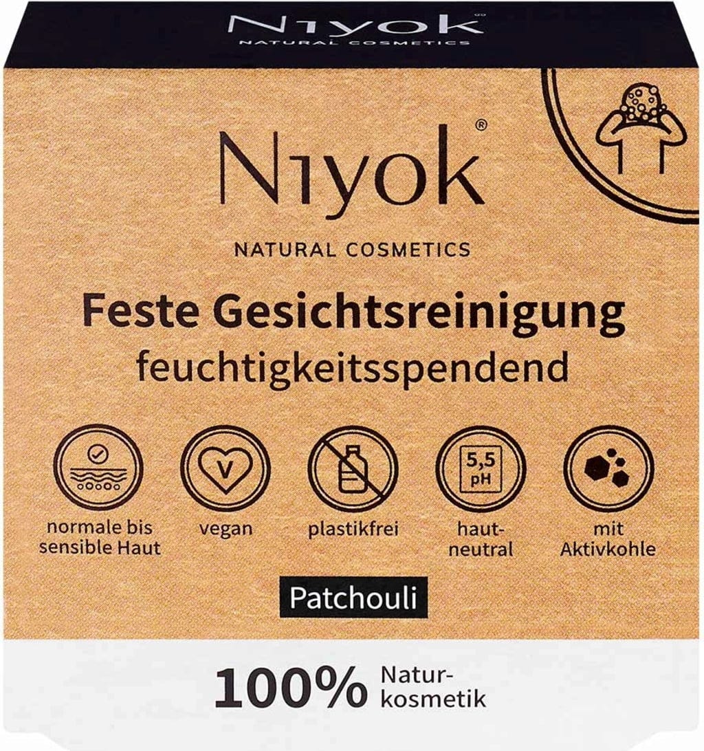 Niyok  Feste Gesichtsreinigung Patchouli, 80 g