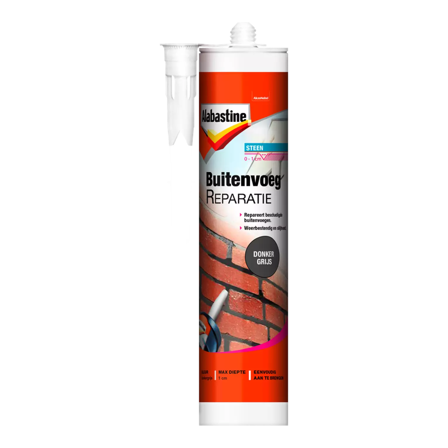 Alabastine buitenvoegreparatie donkergrijs 310ML