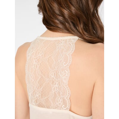 Damen-Spitzentop, Naturweiß