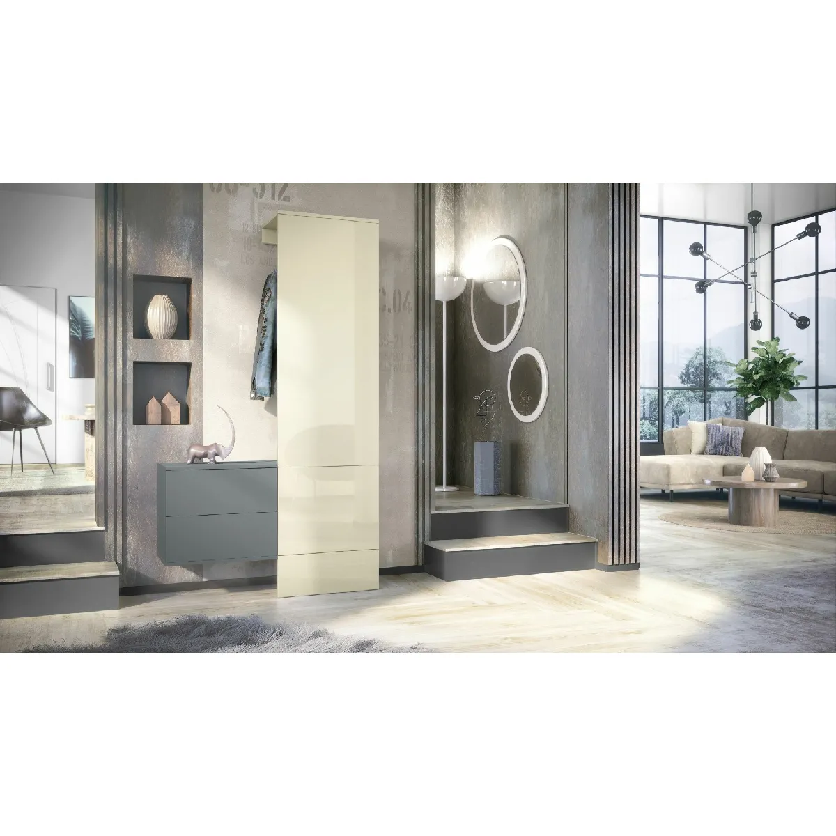 MPC Vestiaire Crème 105x193x35