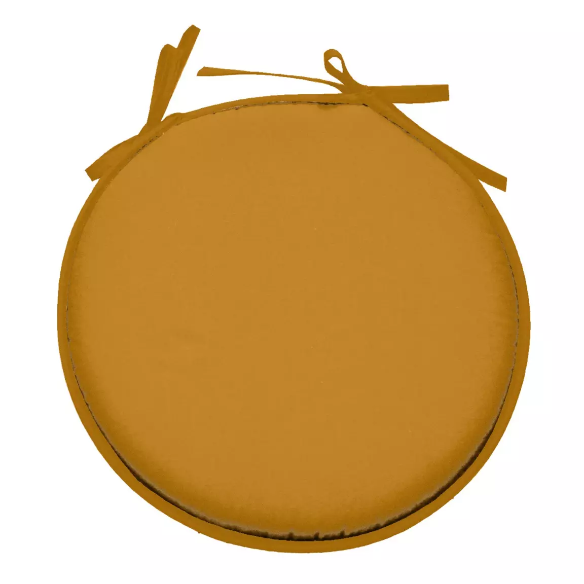 Galette de chaise ronde (40 cm) Nelson Jaune curry
