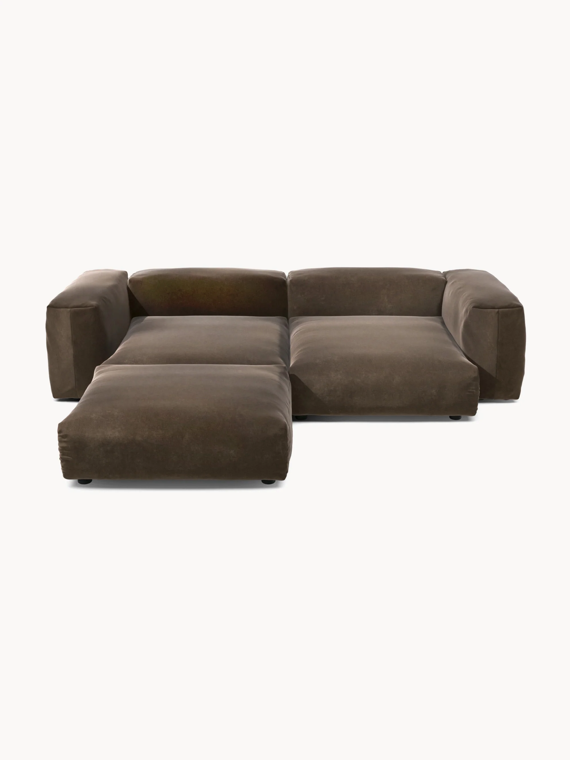 Modulaire hoekbank Vetsak (3-zits) van fluweel