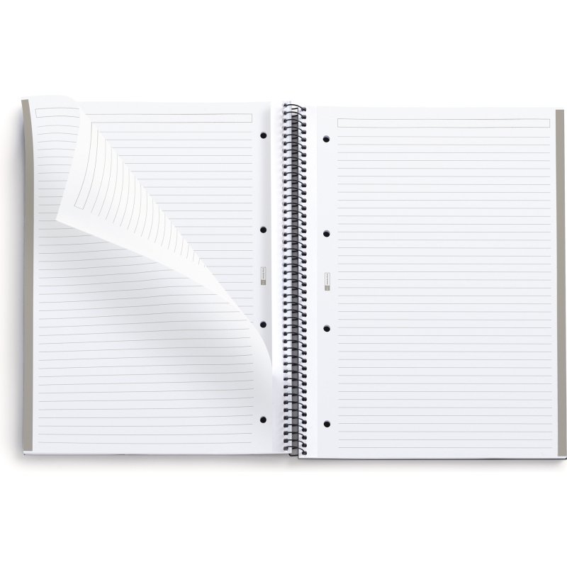 Notebook The Original, Couverture rigide, A4, lignes horizontales, 80 feuilles de 1 couleur, Miquelrius, Grafit.