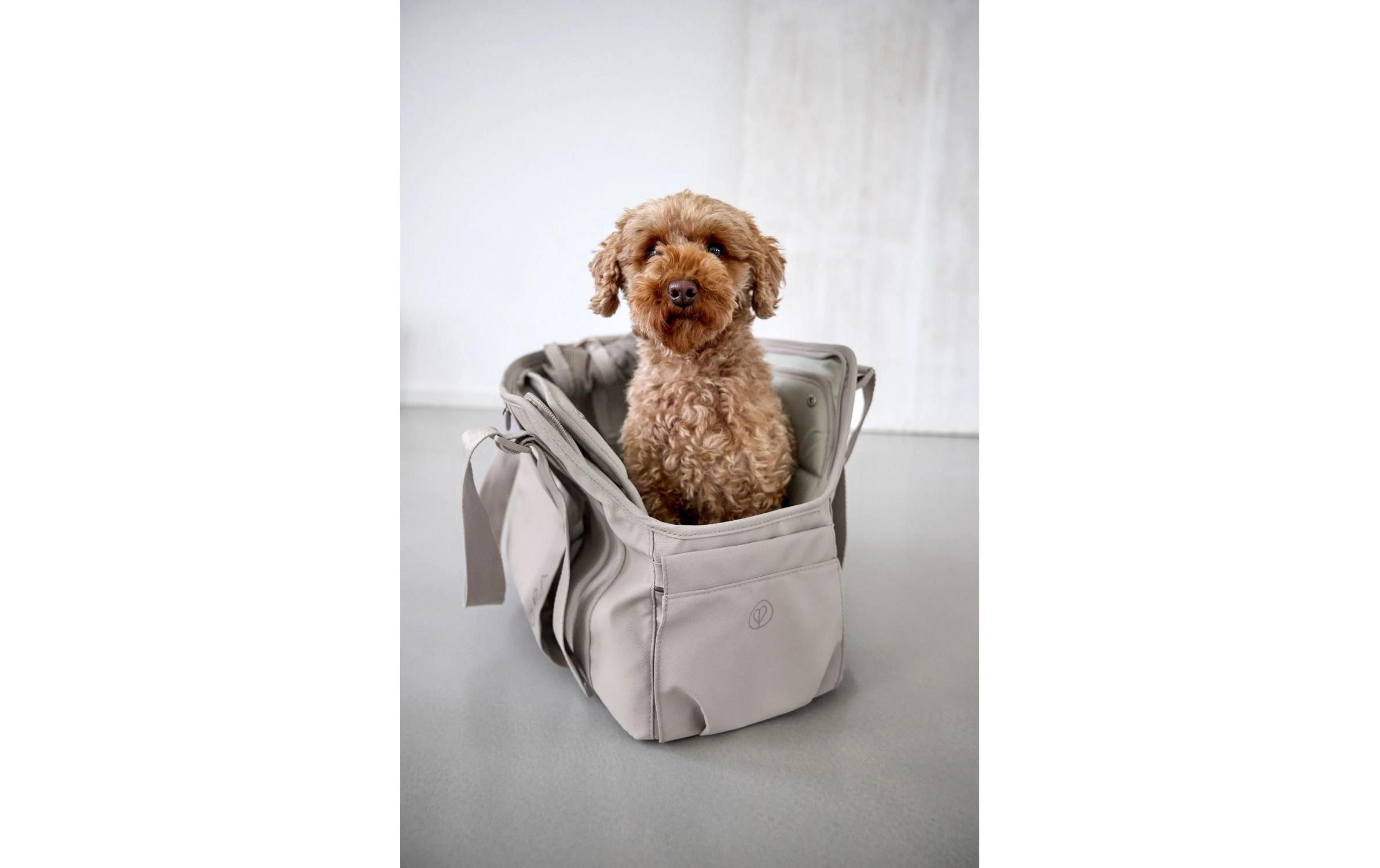 Hundetragetasche Weda Taupe<br>Nachhaltige Hundetasche und Matte in einem
