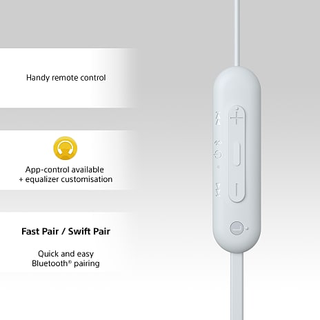 Sony WI-C100W In Ear - Hvid