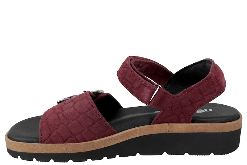 NEW FEET SANDAL I BORDEAUX PRÆGET RUSKIND