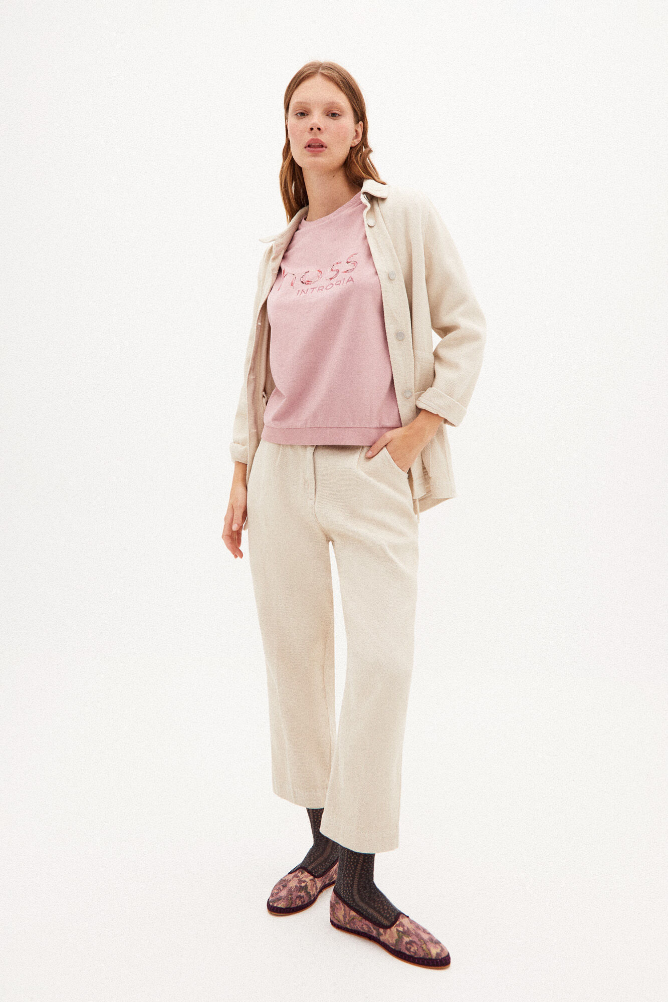 Moletom Sarah Cotton com logo - Rosa