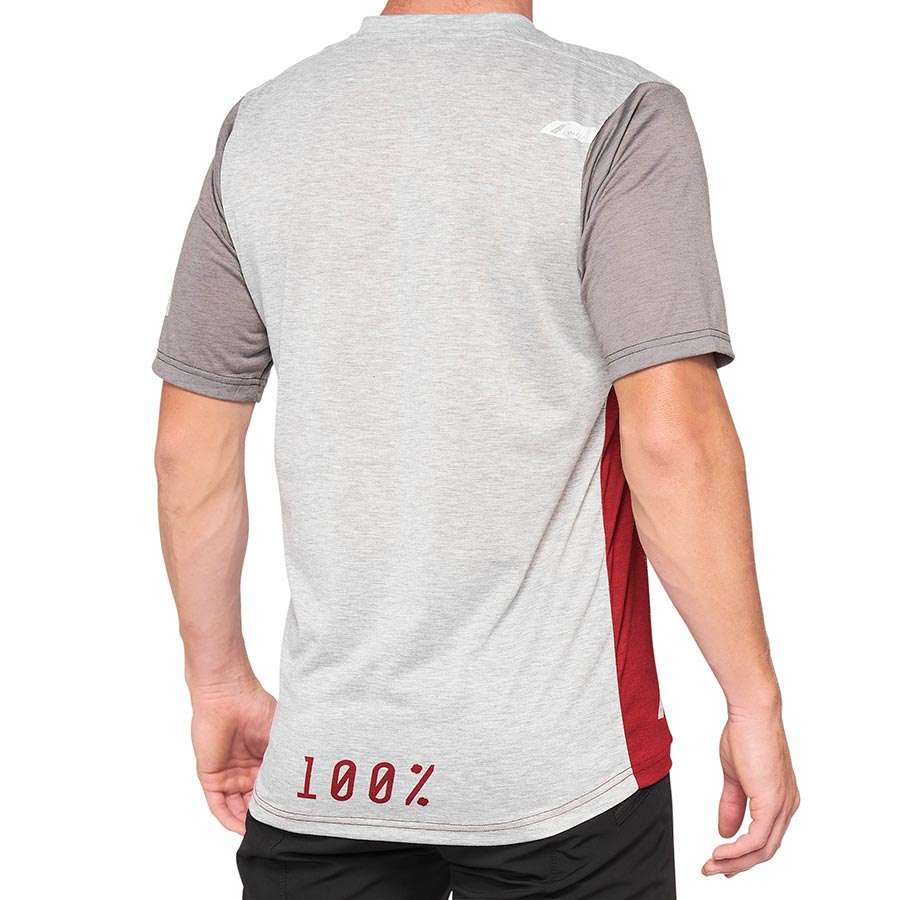 100% Airmatic MTB Fietsshirt Korte Mouwen Rood/Grijs Heren