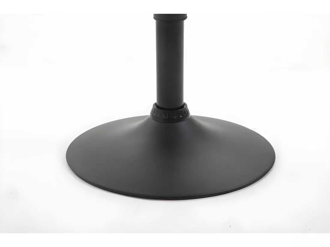 Lot de 2 Tabourets de bar - Tissu & Métal chromé - Noir - Braga