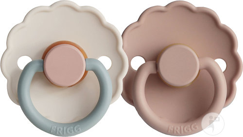 Frigg Daisy Duo Sucettes +0 Mois Latex Taille 1 Candy Et Blush 2 Pièces