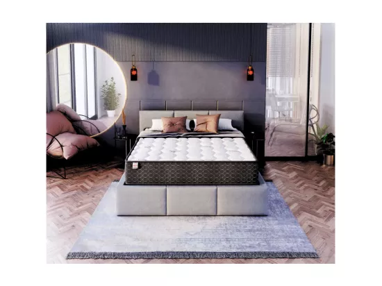 Matelas COMFORTEO - Mémoire de Forme - Latex - Ressort ensaché - Epaisseur 25 cm - 180 x 200 cm cm
