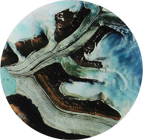 Countryfield wanddecoratie Marble zwart / wit / blauw D 60 cm
