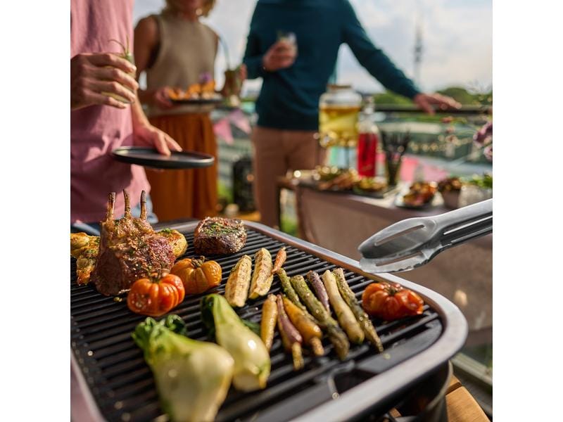 Weber Standgrill Elektro Lumin, Schwarz Elektrogrill mit Stand