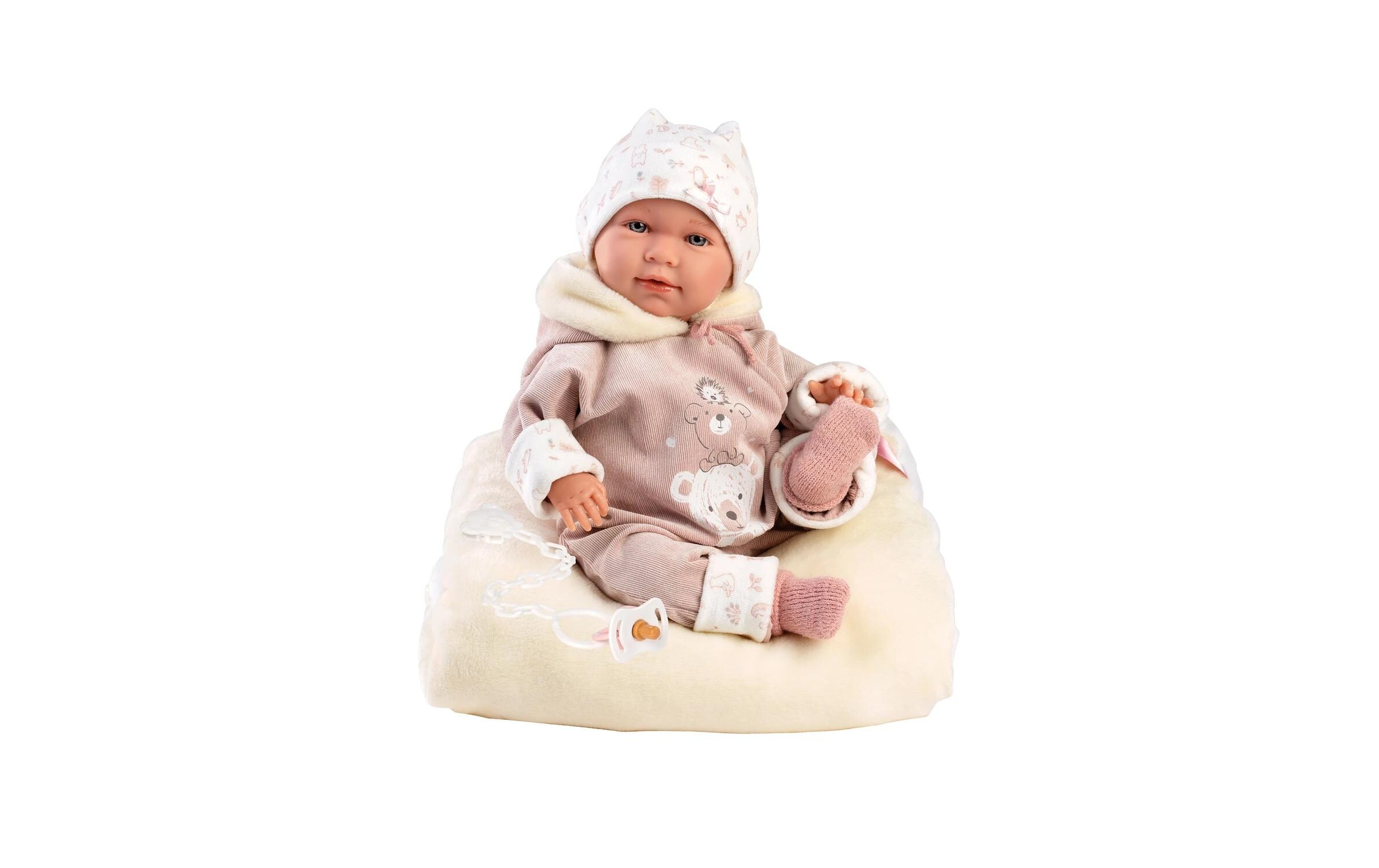 Babypuppe Mimi Bär 42 cmNewborn-Puppe mit weichem Stoffkörper