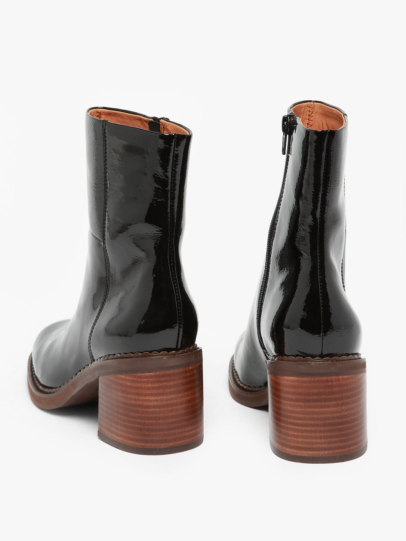 Bottines  talon Rebabi en cuir MAM'ZELLE