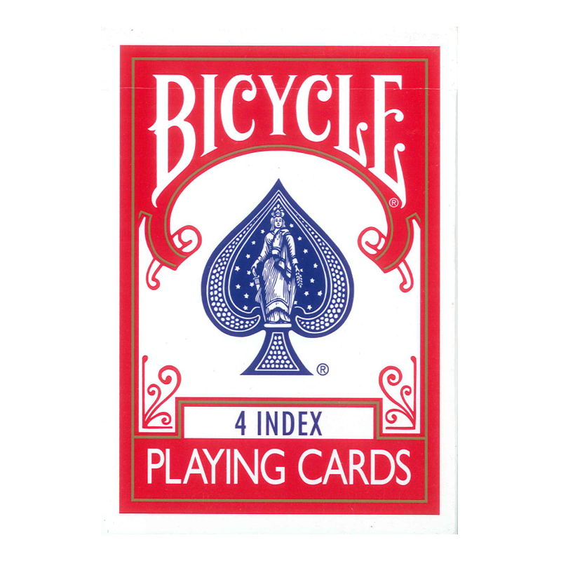 Jeu de 56 cartes Bicycle - 4 index rouge