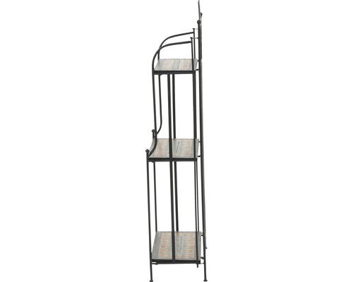 Siena Garden Prato ijzeren mozaïek bloemenplank, B 29 H 143 cm, zwart