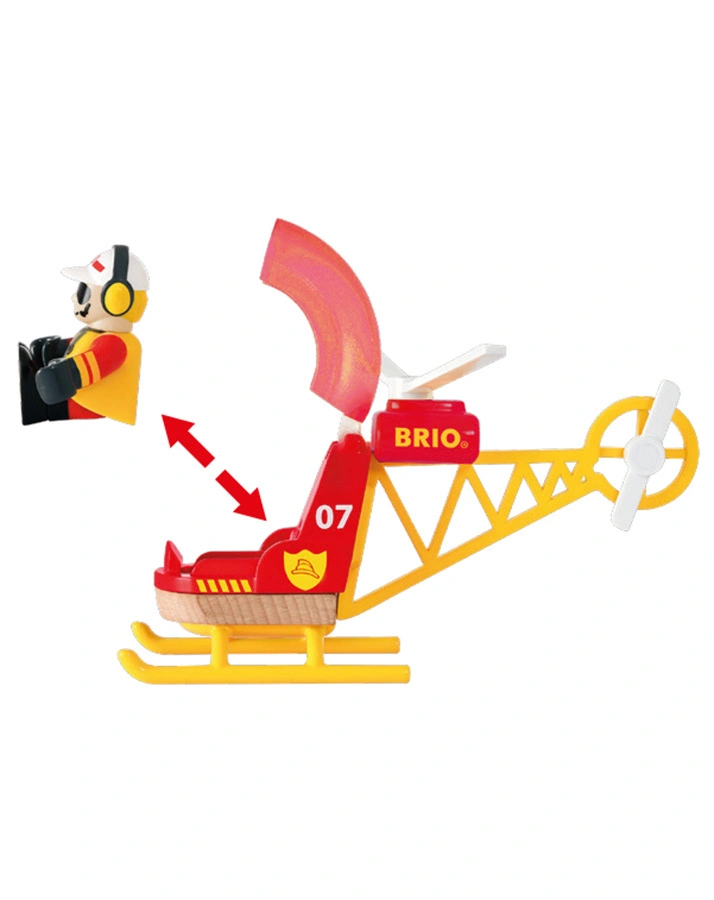 Spiel-Set FEUERWEHR-HUBSCHRAUBER 3-teilig