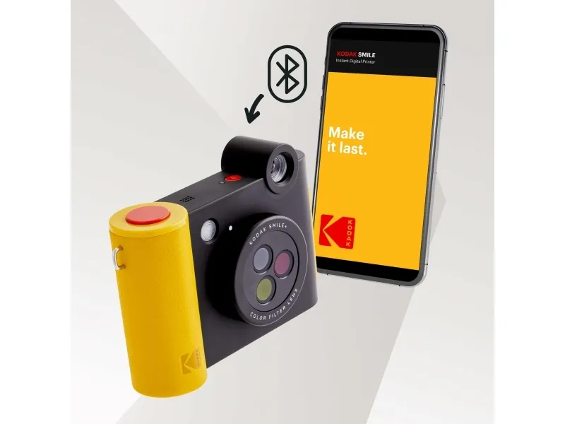 Kodak Smile , 50,8 x 76,2 mm, Sort, Gul, Filter, MicroSD (TransFlash), 5 MP, Automatisk