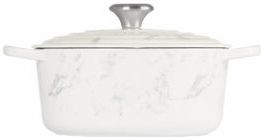 Le Creuset - Braadpan Signature Marble - Wit - ø 24 cm - 4.2 Liter