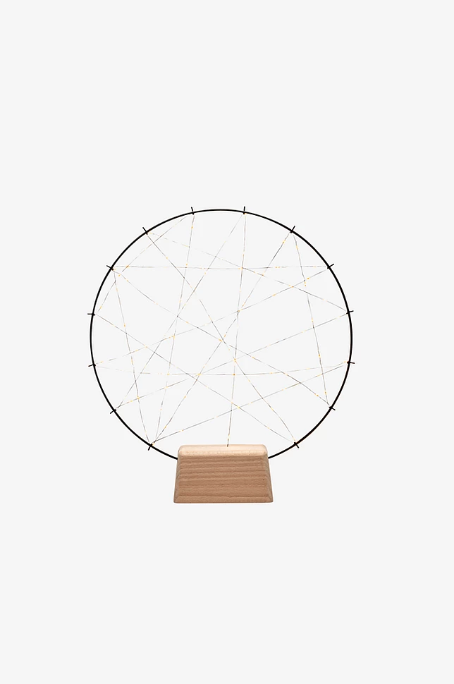 Rund metalldekor 100 LED 39,5 cm