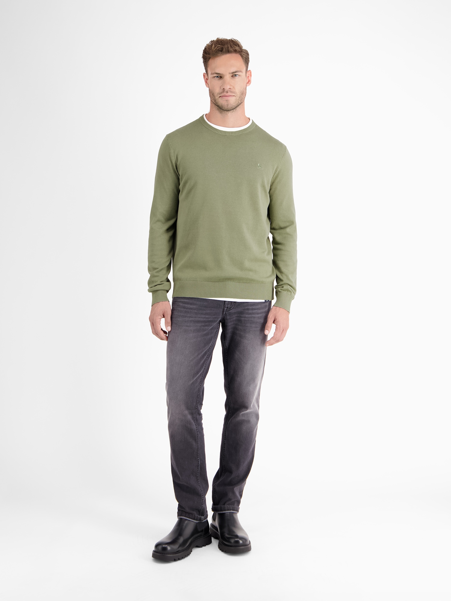 LERROS Strickpullover »LERROS Crewneck Strickpullover«