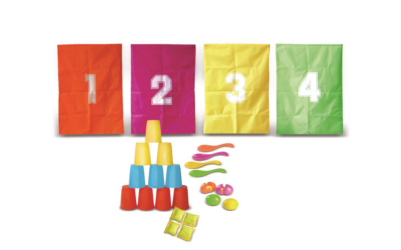 Buitenspeel Set - Zakkenlopen, bekers, lepels, eie
