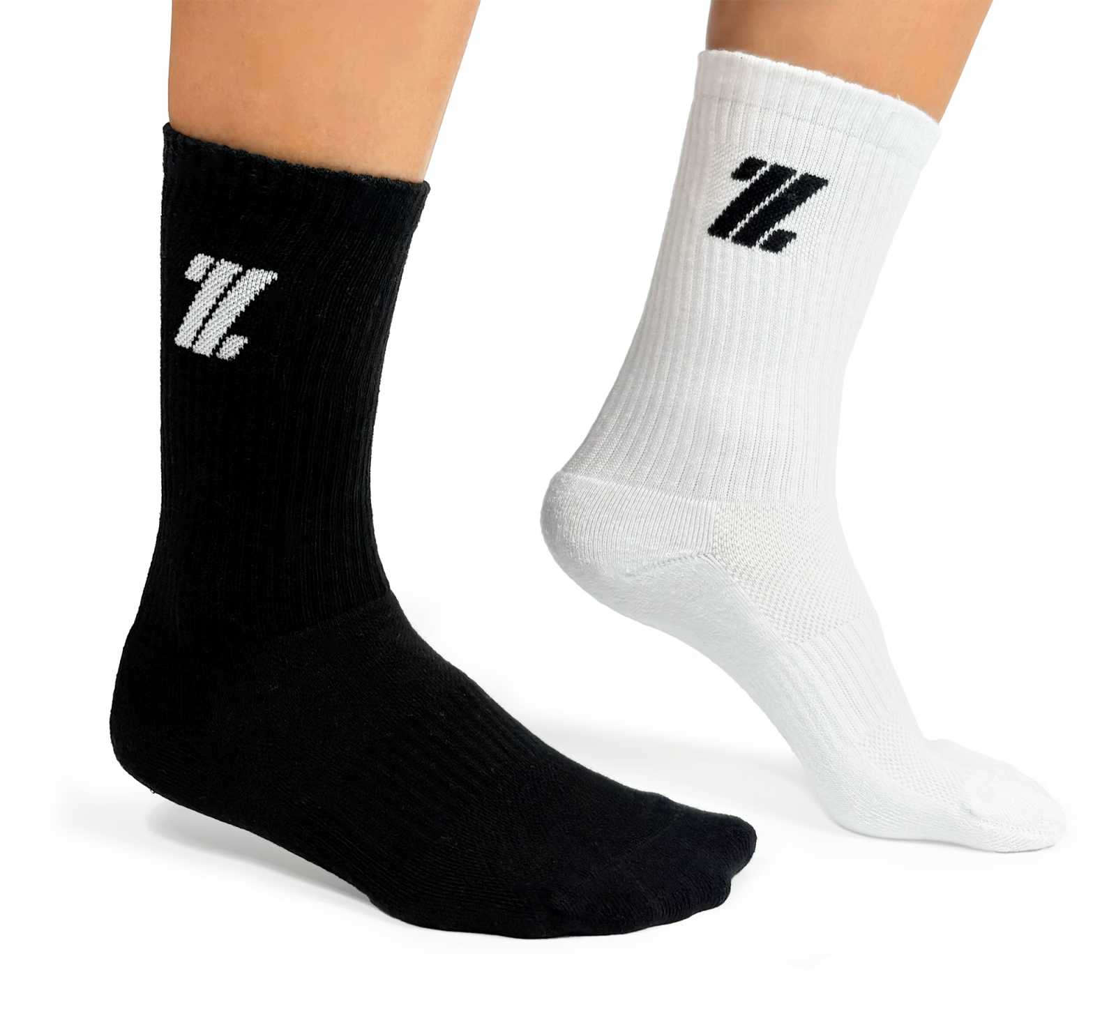 Pacote com Meias Longas Zumub Basics, Preto e Branco