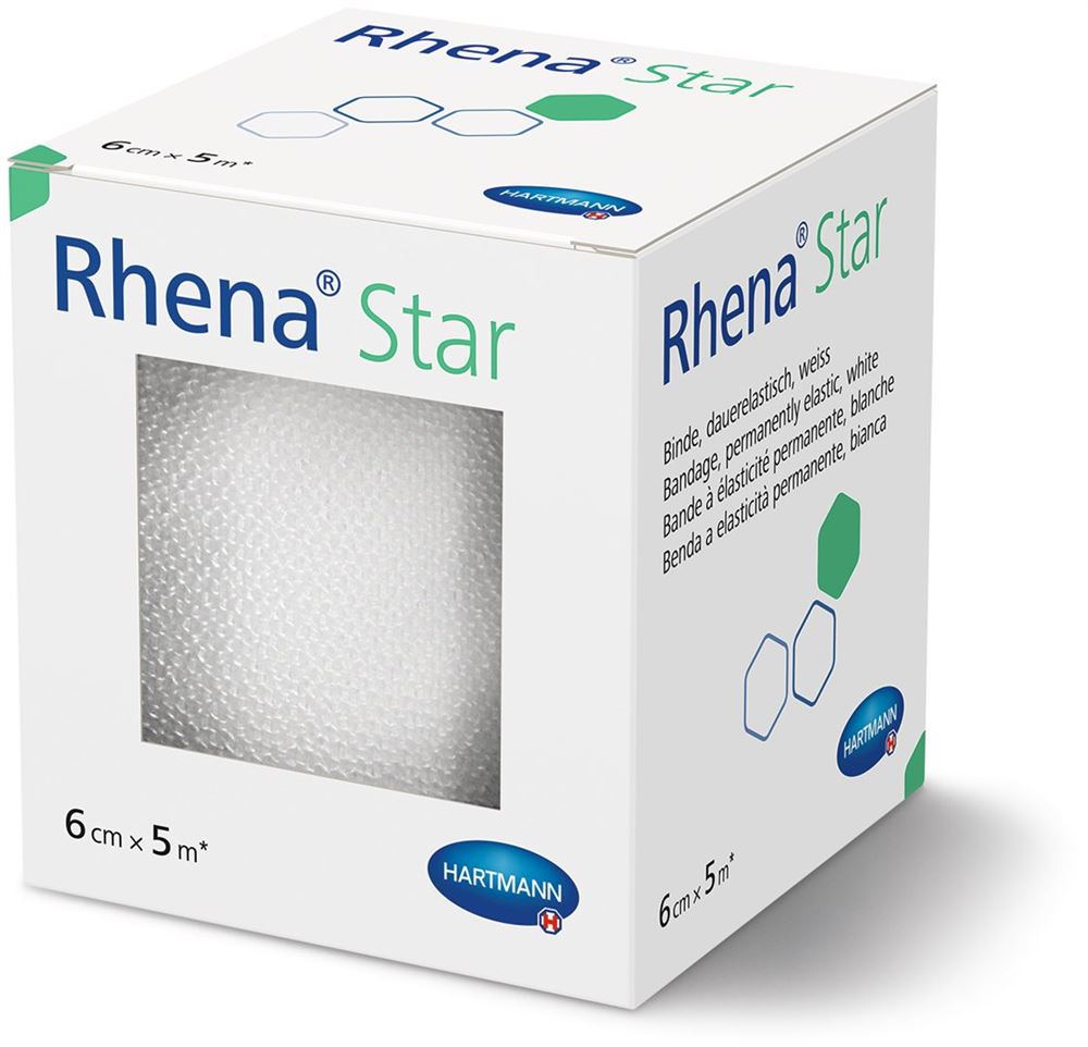 Rhena Star Elastische Binde 6cmx5m weiss 1 Stk