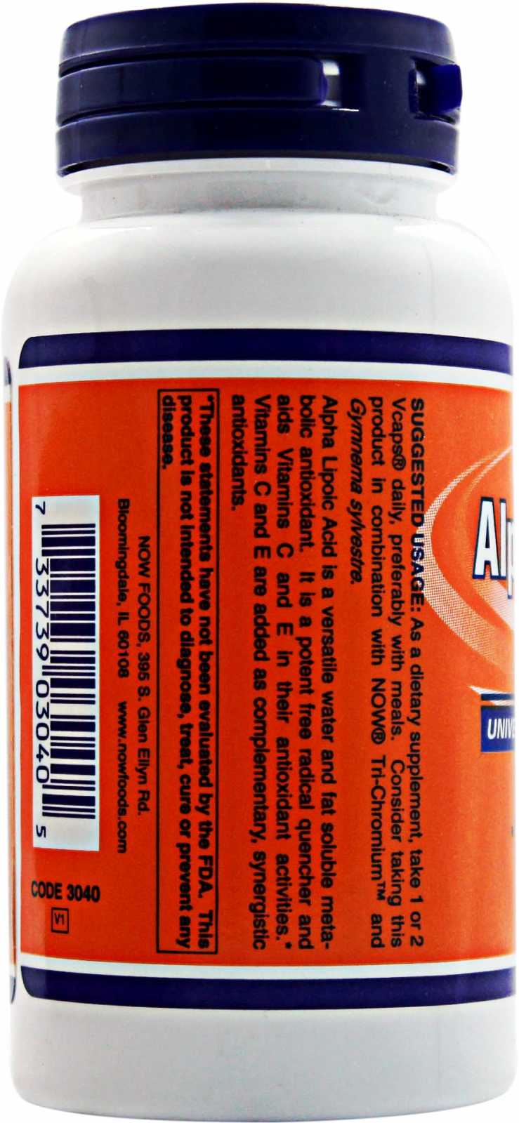 NOW Foods Ácido Alfa Lipoico 100mg 60 cápsulas