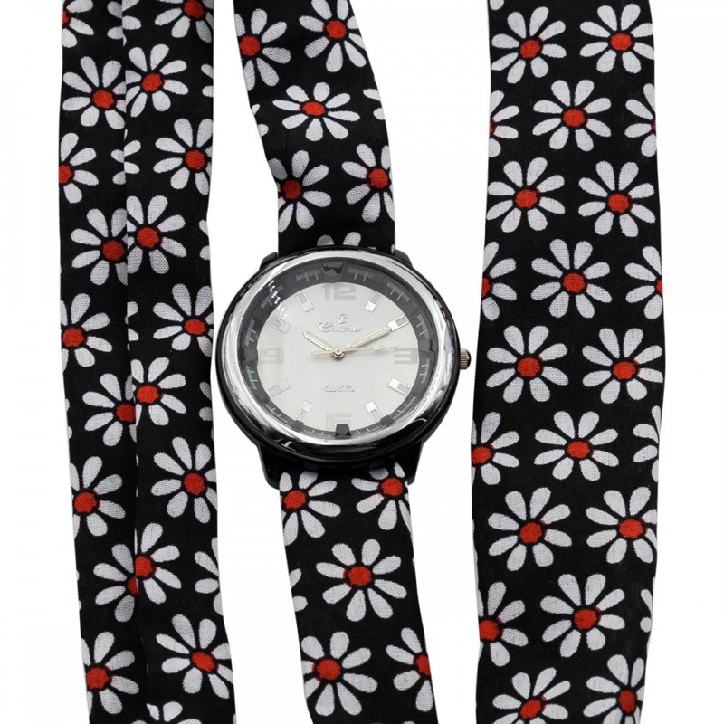Montre Femme CHTIME bracelet Tissu Noir