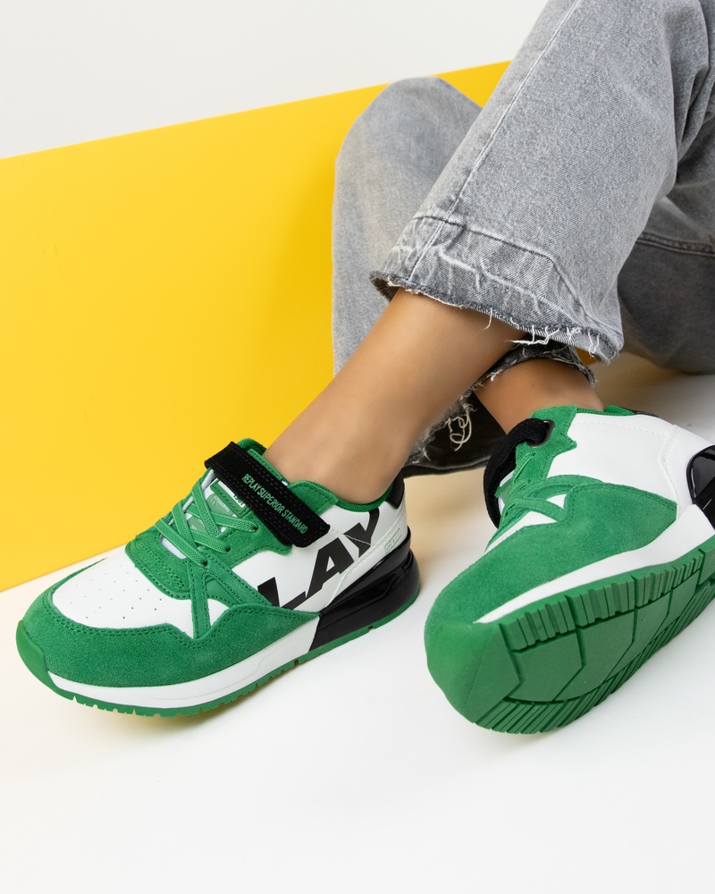 Replay Shoot Jr 8 Klittenbandschoenen  - groen