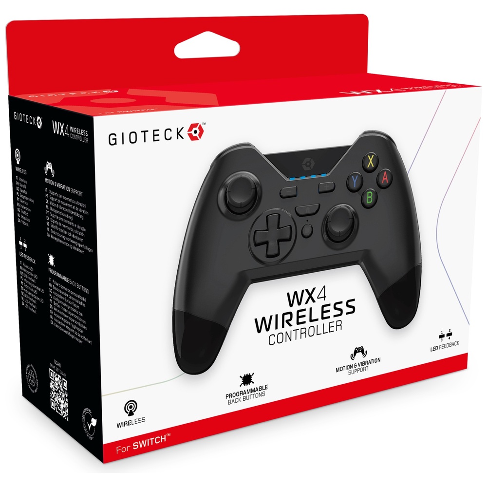 Gioteck WX-4 Bluetooth-Funkcontroller für Nintendo Switch – Schwarz