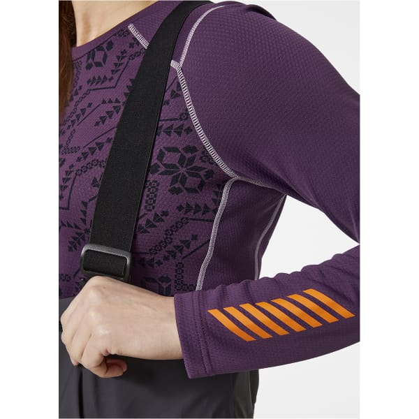 T-shirt thermique HELLY HANSEN W LIFA ACTIVE GRAPHIC CREW AMETHYST/BLACK