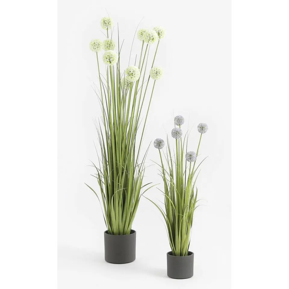 Mica Decorations Bloempot - donkergrijs - mat - keramiek - 23 x 21 cm