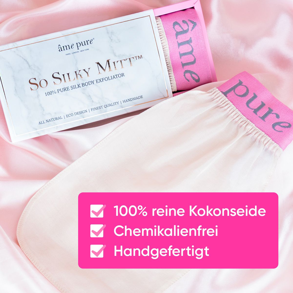 âme pure So Silky Mitt 100% Reine Seide