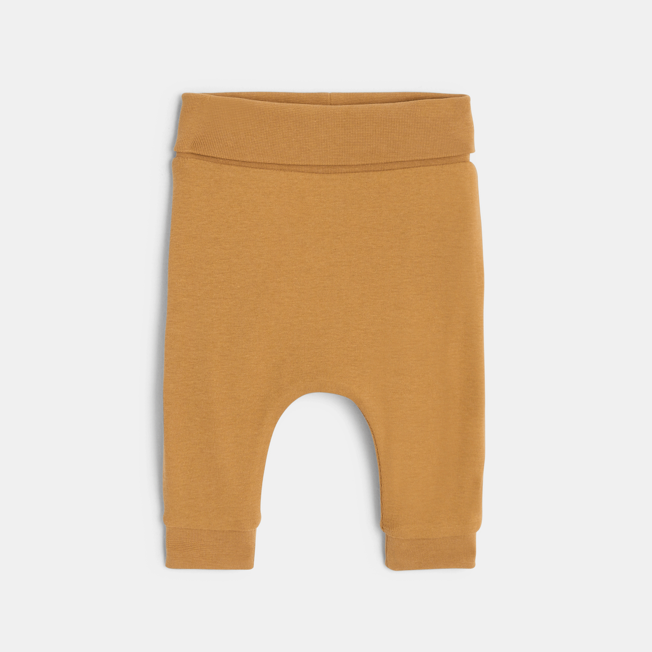 Pantalon réversible en jersey marron naissance Marron