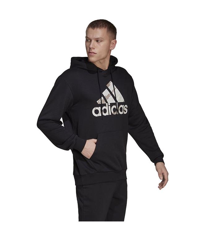 adidas Men Essentials French Terry Camo-Print Hoodie