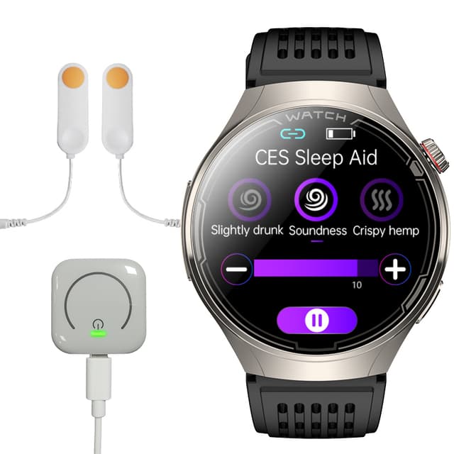 Smartur med EKG, Bluetooth-opkald og helbredsovervågning Sort
