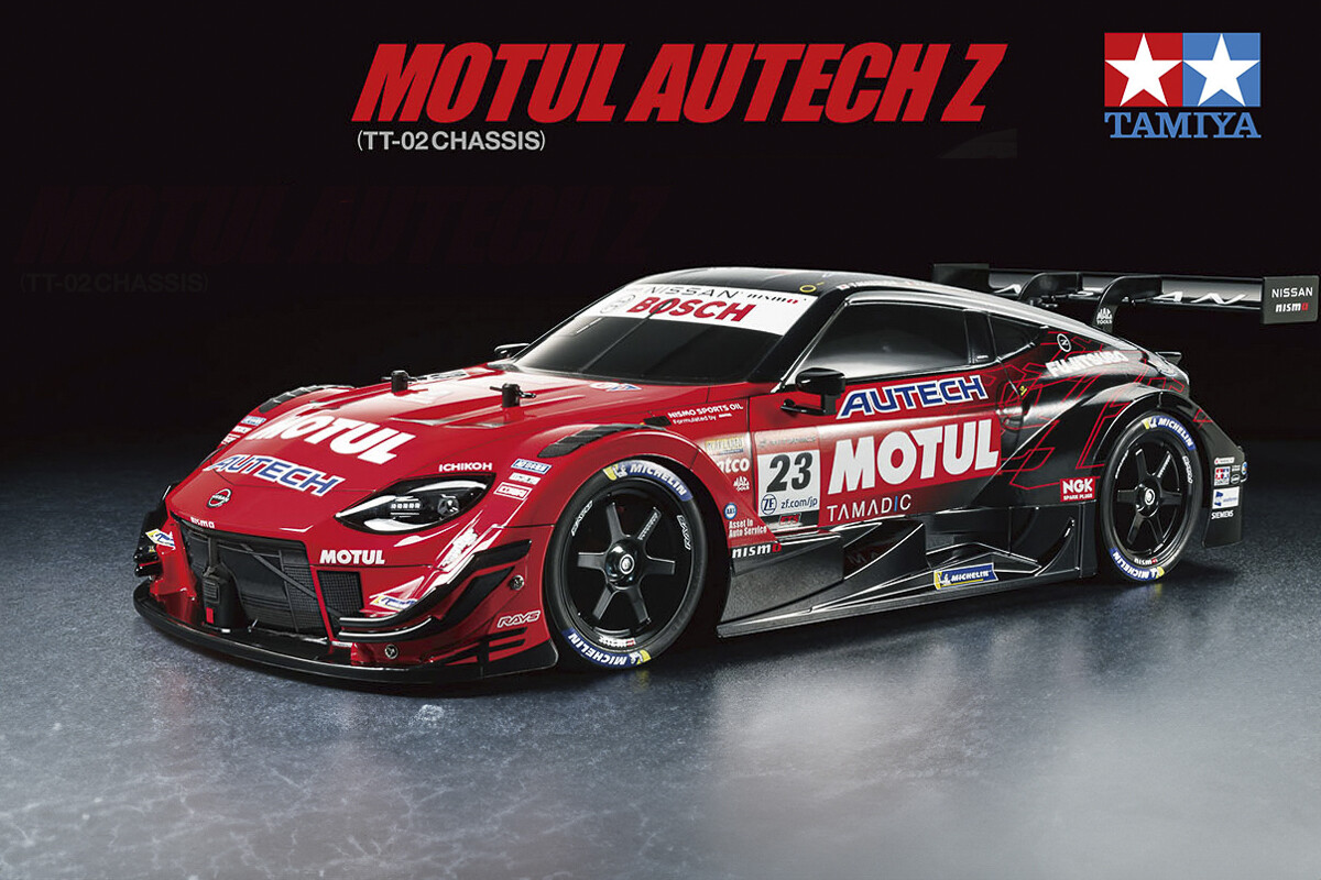 Tamiya - Rc Motul Autech Z Tt-02 Fjernstyret Bil Byggesæt - 1:10 - 58735