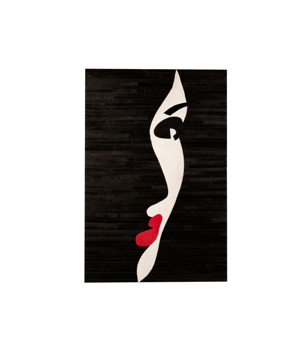 Paris Prix - Tableau Déco visage Femme 80x120cm Noir
