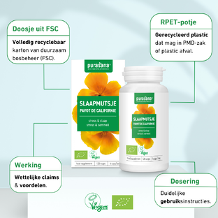 Purasana Slaapmutsje Capsules 120VCP