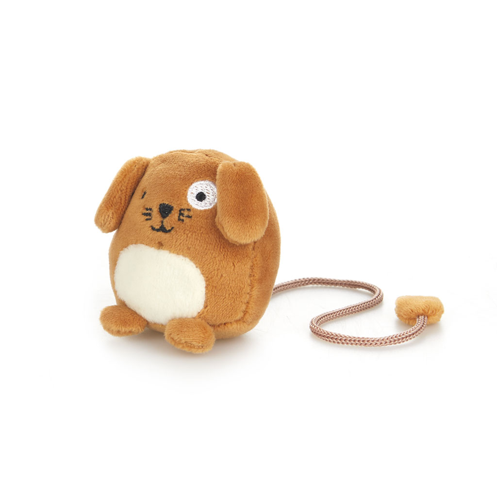 Marcador de livros Balvi Woof, marrom, divertido, em formato de cachorro, poliéster.