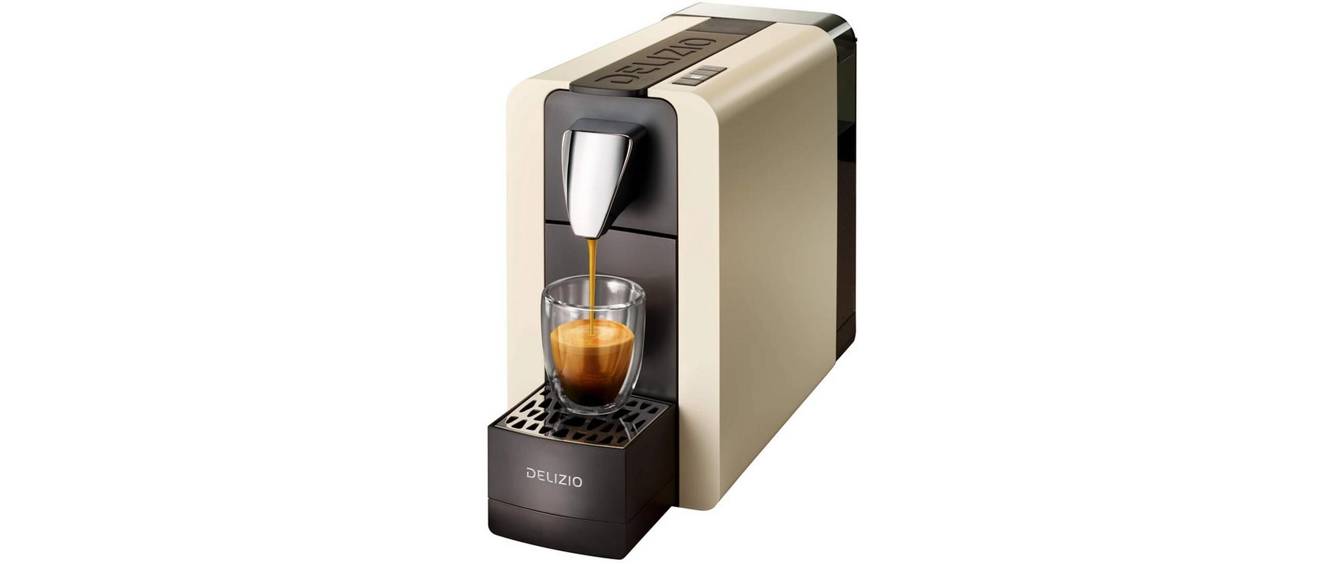 Kapselmaschine Compact One II Cream White<br>Kaffeemaschine für Delizio Kapseln