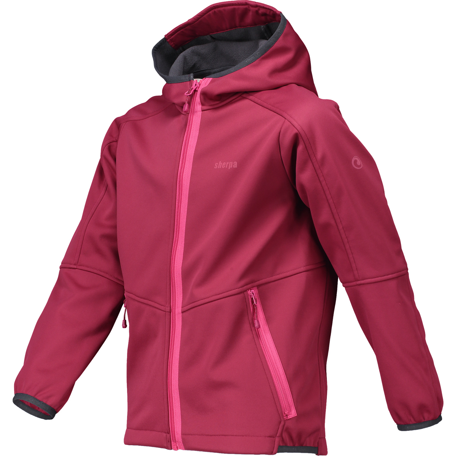 Sherpa Makalu Kinder Softshelljacke himbeer