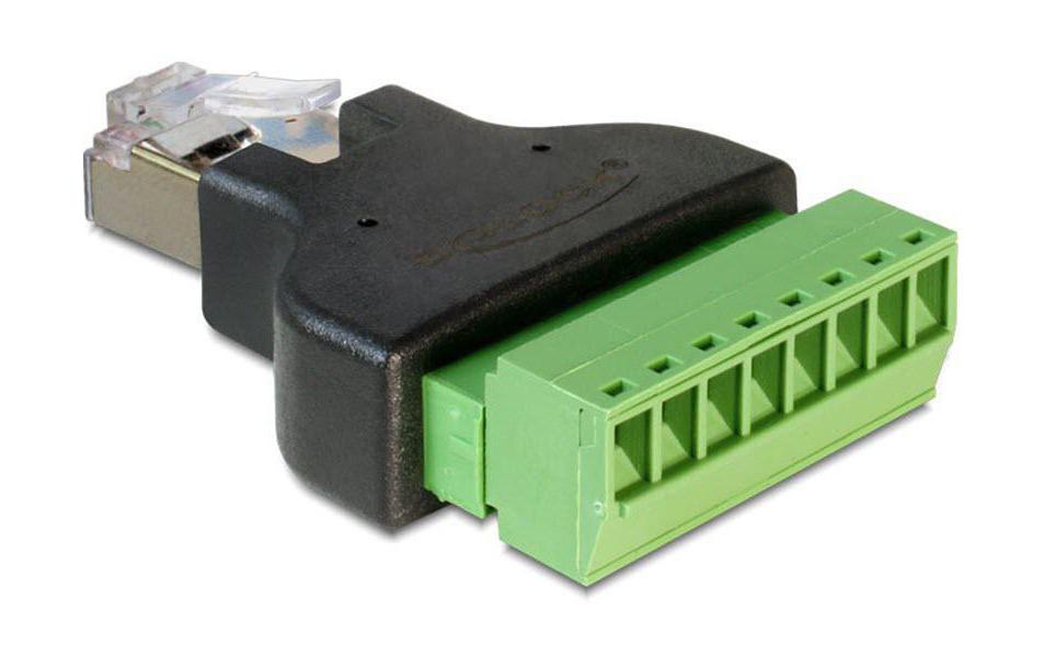 Terminalblock RJ45 m 8 Pins 1 StückRJ45 Stecker zu Terminalblock 8 Pin, 2-teilig