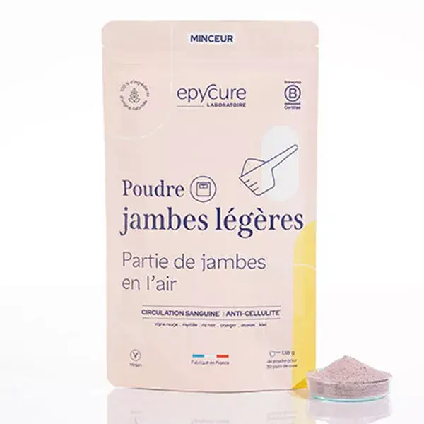 Pó Epycure para emagrecimento das pernas, para reduzir a celulite.