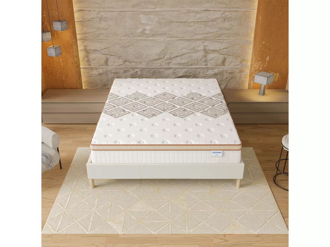 Matelas 140x190cm - Hybride - Ressorts ensachés + Mousse haute résilience - Ép. 28cm
