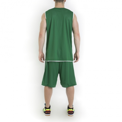 Conjunto reversível verde e branco da Joma