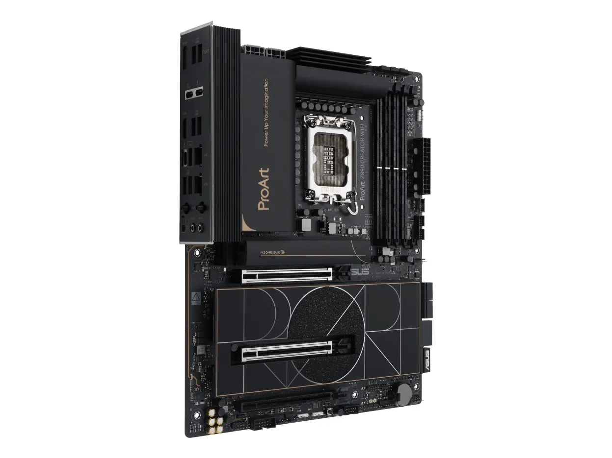 ASUS ProArt Z890-CREATOR WIFI - Bundkort - ATX - LGA1851 sokkel - Z890 Chipset - USB4, USB 3.2 Gen 2, USB-C 3.2 Gen 2x2, USB 3.2 Gen 1 - 10 Gigabit LAN, 2.5 Gigabit LAN, Bluetooth, Wi-Fi 7 - onboard grafik (CPU påkrævet) - HD Audio (8-kanaler)